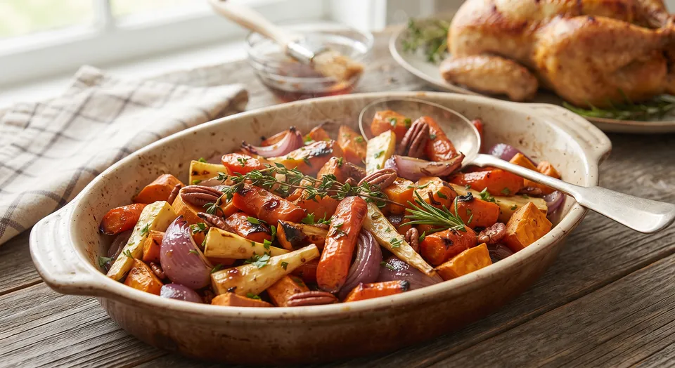 Maple Roasted Root Vegetables