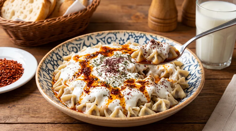 Turkish Pasta (manti)
